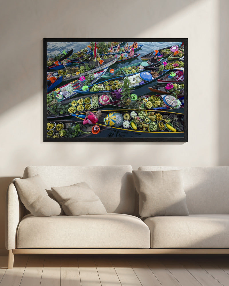Schwimmender Markt von Banjarmasin | Leinwand