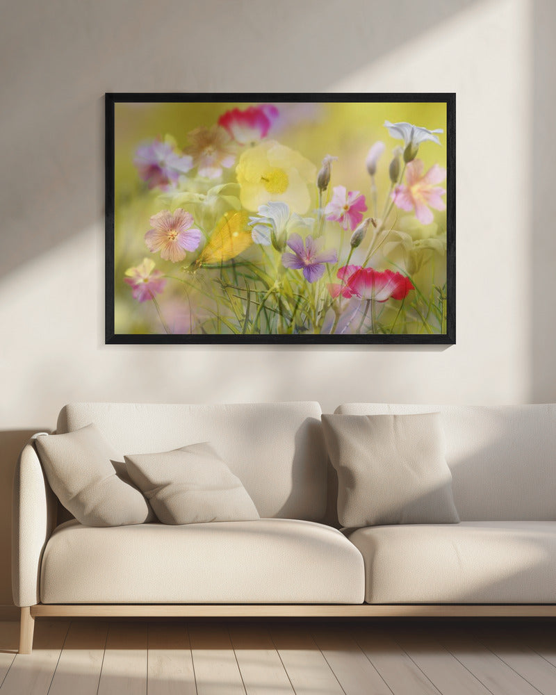 Kleiner Garten auf einer Sommerwiese | Leinwand