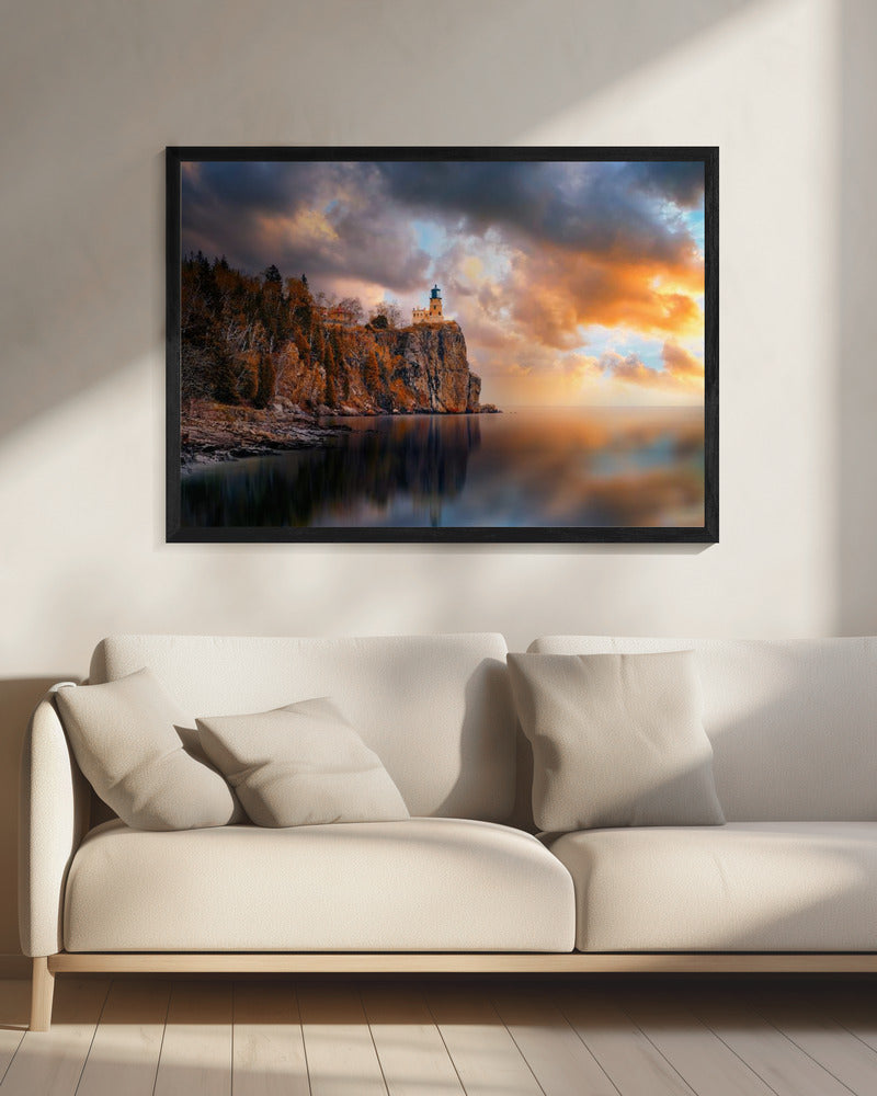 A Cloudy Day at Split Rock Lighthouse | Canvas