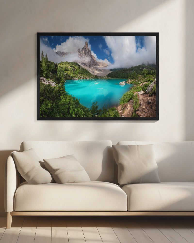Venetien - Lago di Sorapis Panorama | Leinwand