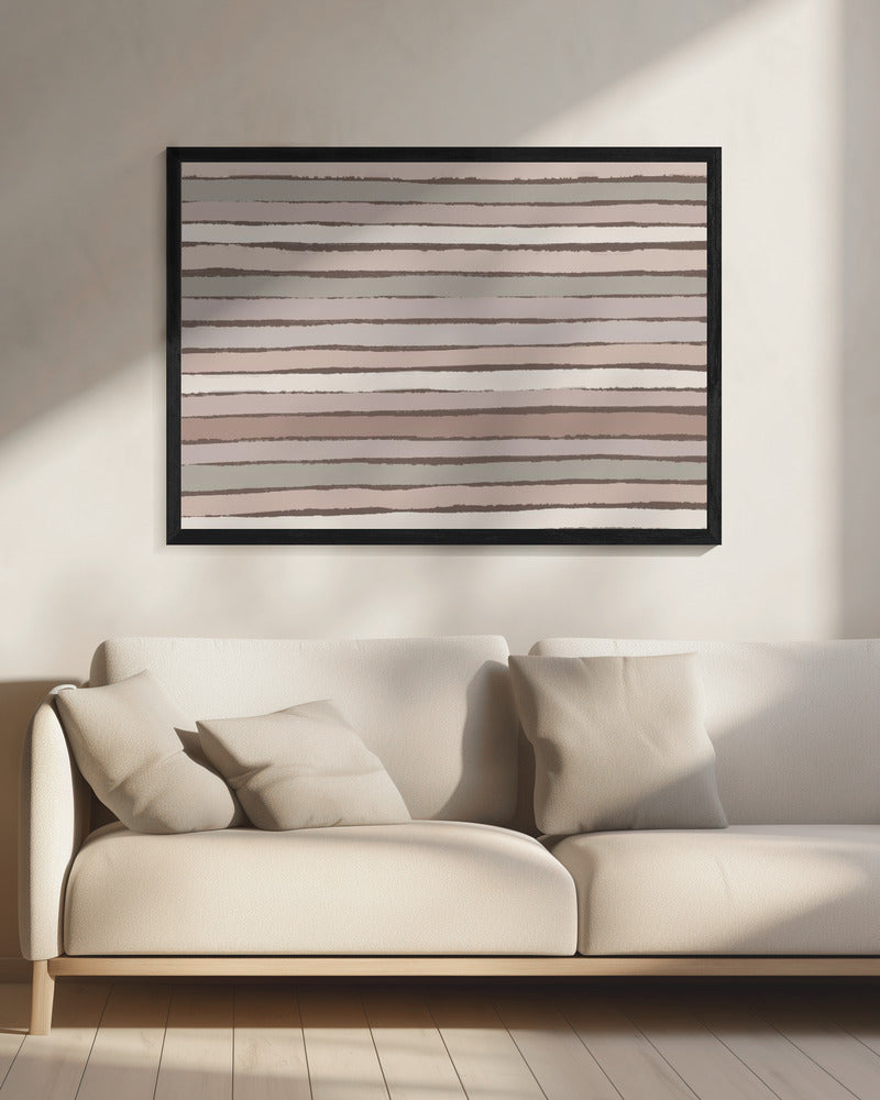Erdige Streifen | Leinwand