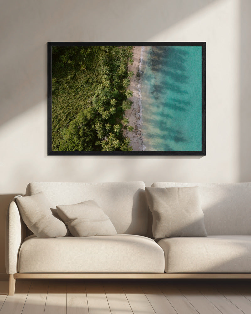 Grüner Strand von oben 2 | Leinwand