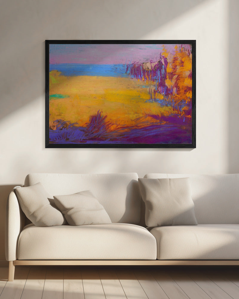 Lebendige Sonnenuntergangsfelder | Leinwand