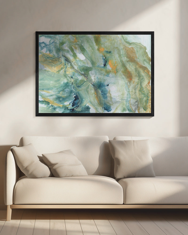 Blaue abstrakte Formen | Leinwand