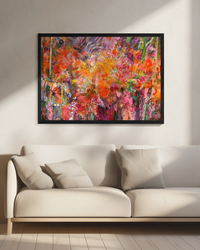 Lebendiger Flora-Wandteppich | Leinwand