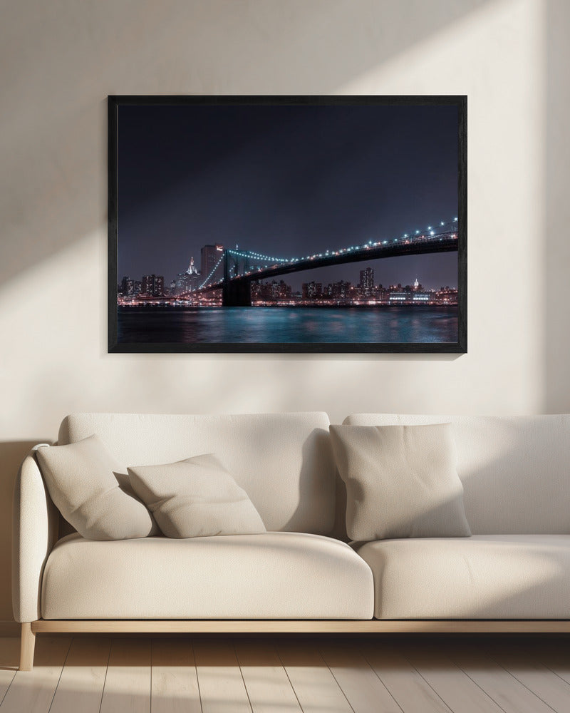 Skyline von Manhattan und Brooklyn Bridge | Leinwand