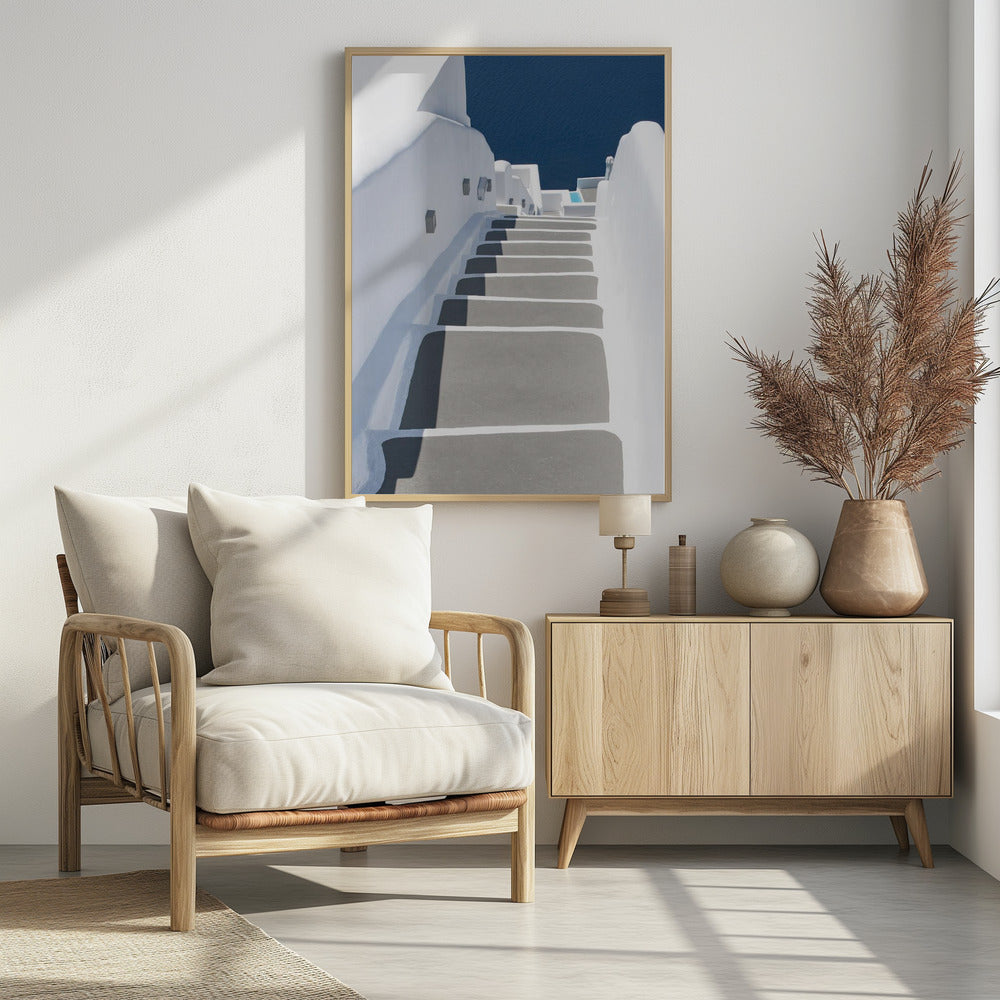 Schritte zum Pool und Meer | Poster