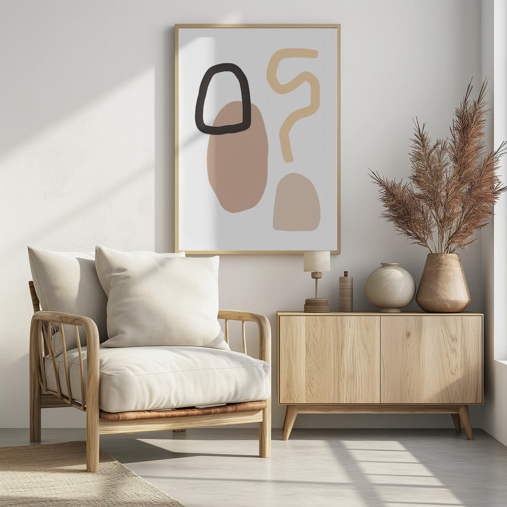 Minimalistische Formen und erdige Töne | Poster
