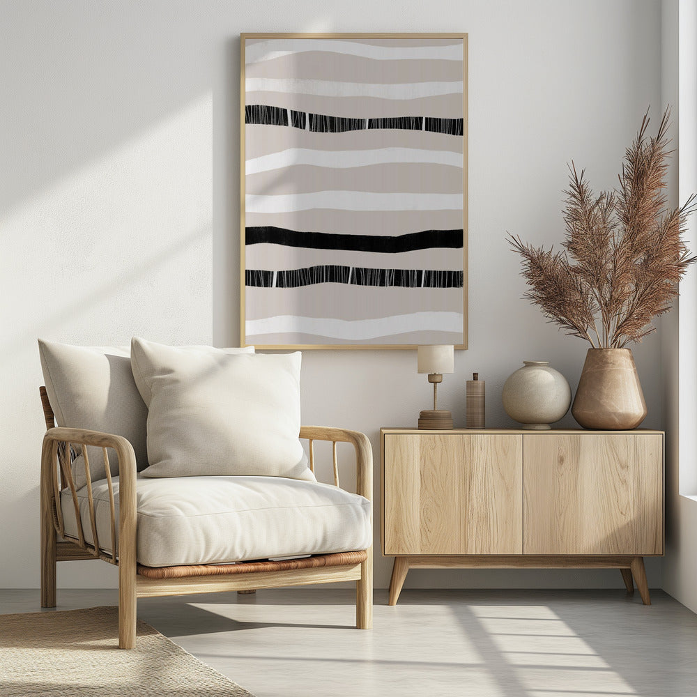 Monochrome Wellen | Poster