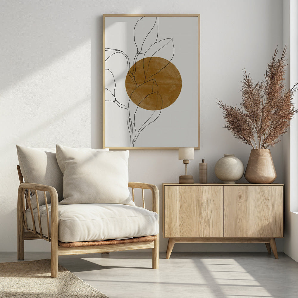 Linie Blatt Harmonie | Poster