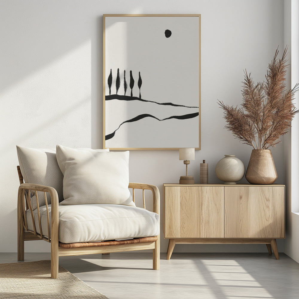 Minimale Linienlandschaft #1 | Poster