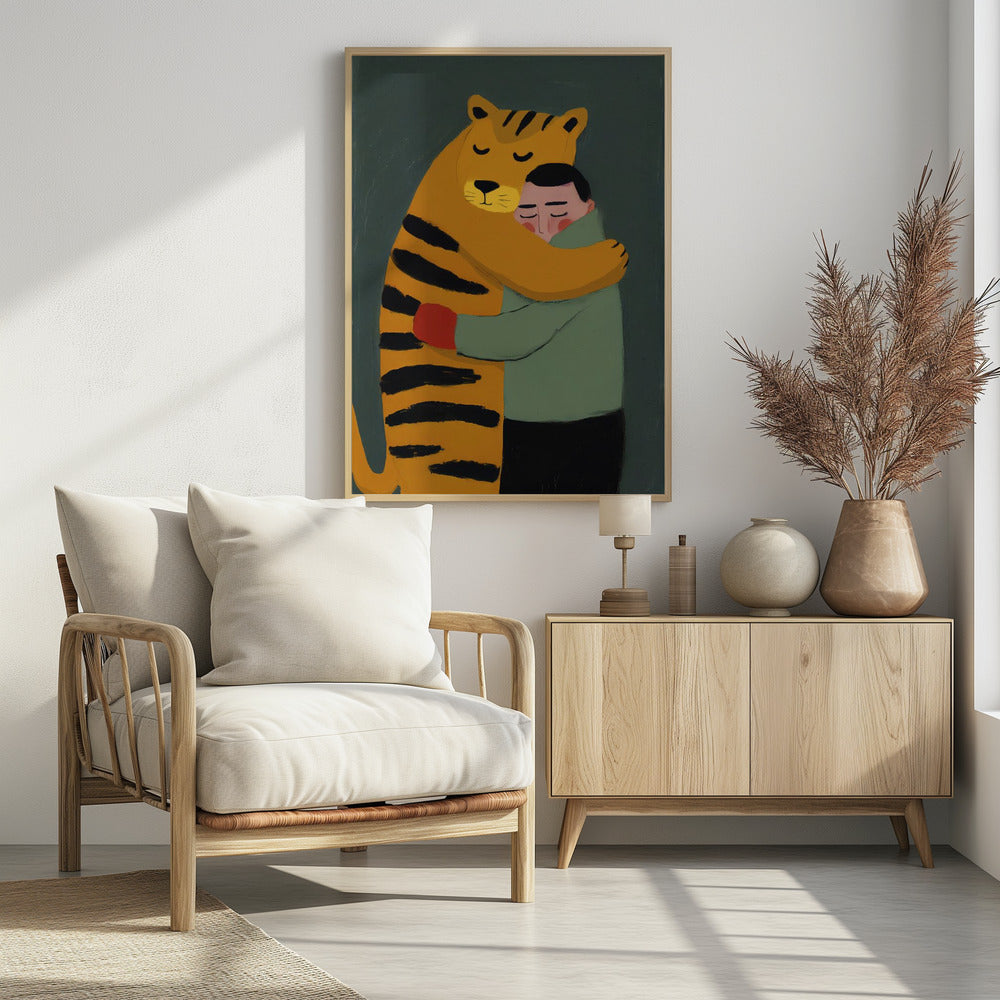 Tiger&#039;s Gentle Hug | Poster