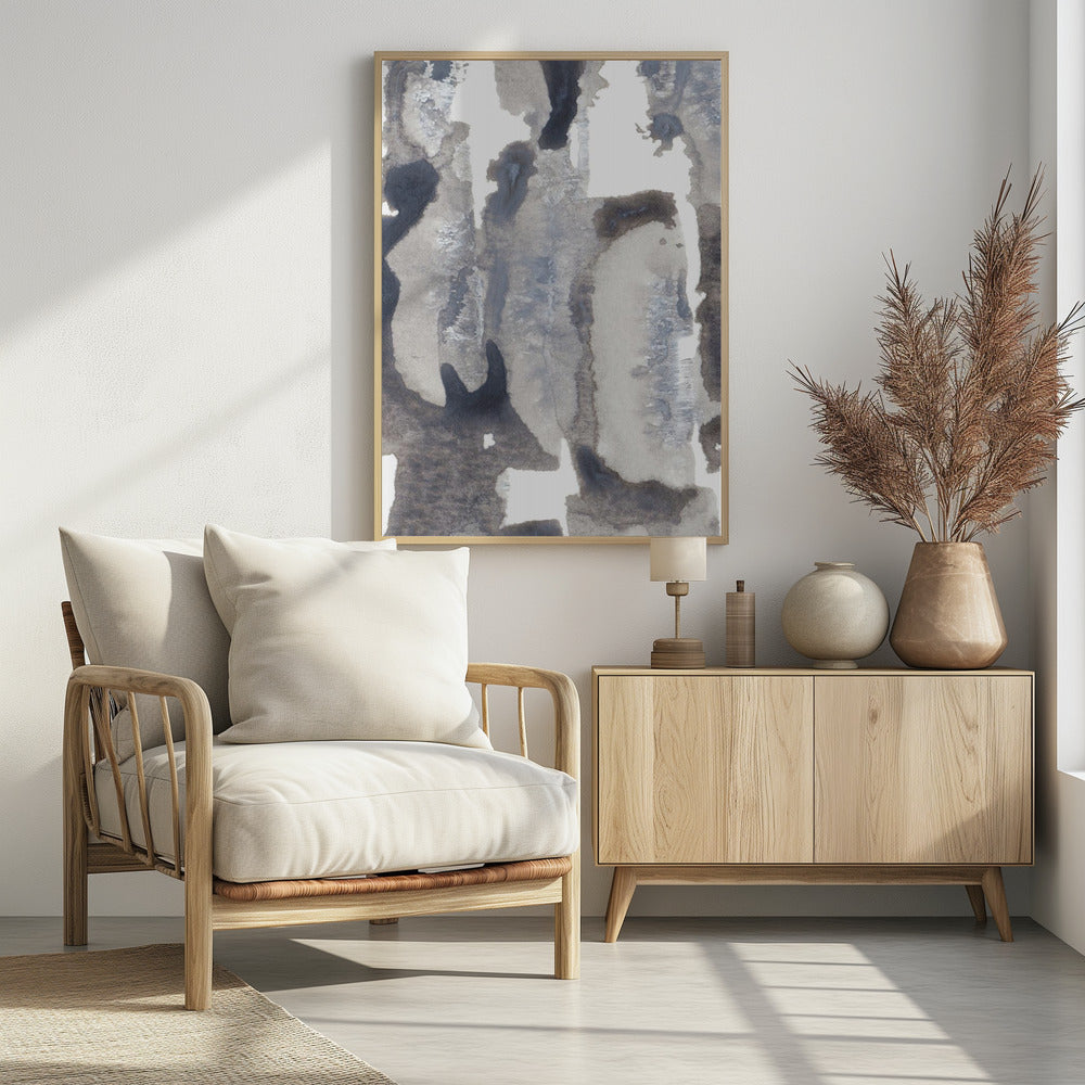 Monochromatische Palette aus Grau- und Weißtönen | Poster