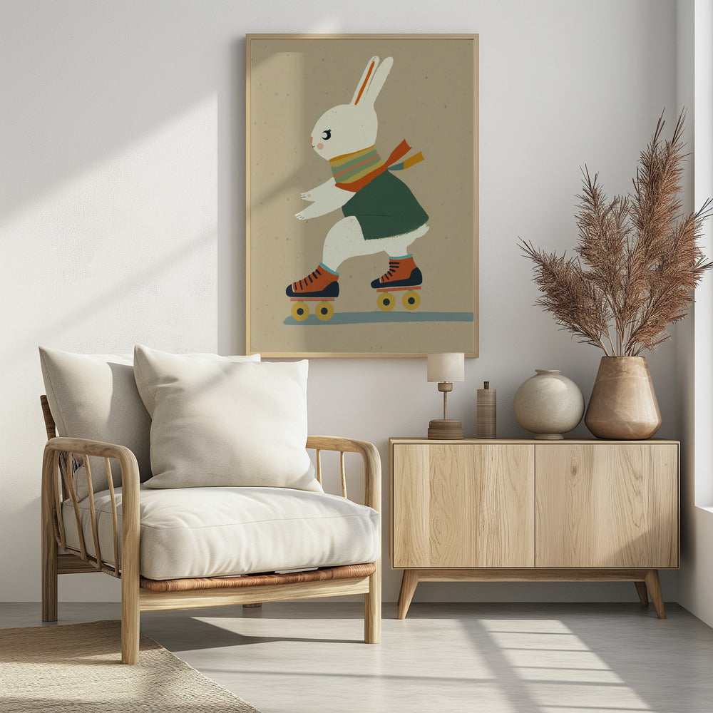 Eiskunstlauf-Hase-Glückseligkeit | Poster