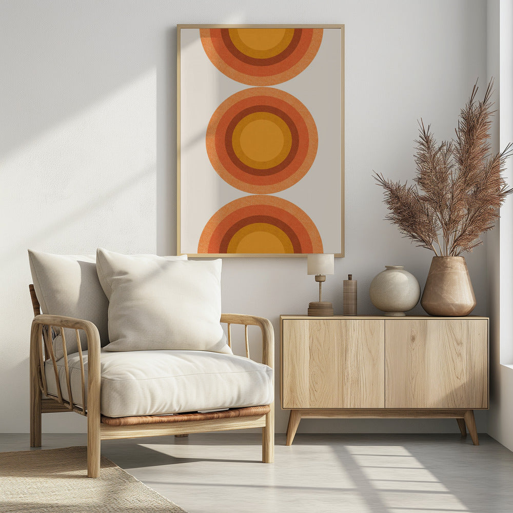 Retro Sonnenkreise | Poster