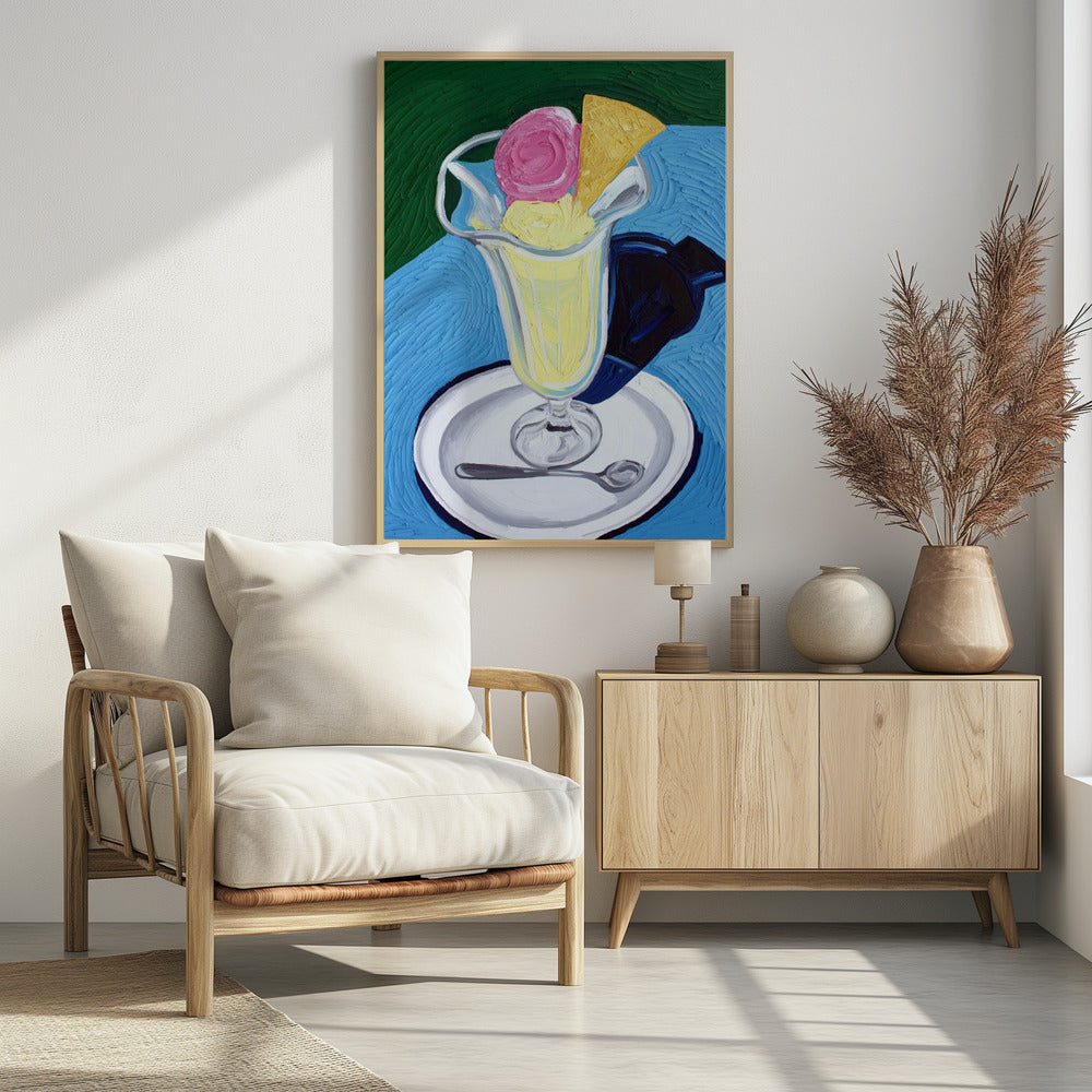 Raspberry and Vanilla Ice Cream | Poster