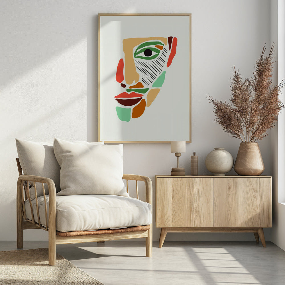 Farbige abstrakte Gesichter #2 | Poster