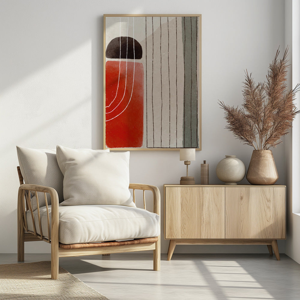 Orange Minimale Formen #3 | Poster