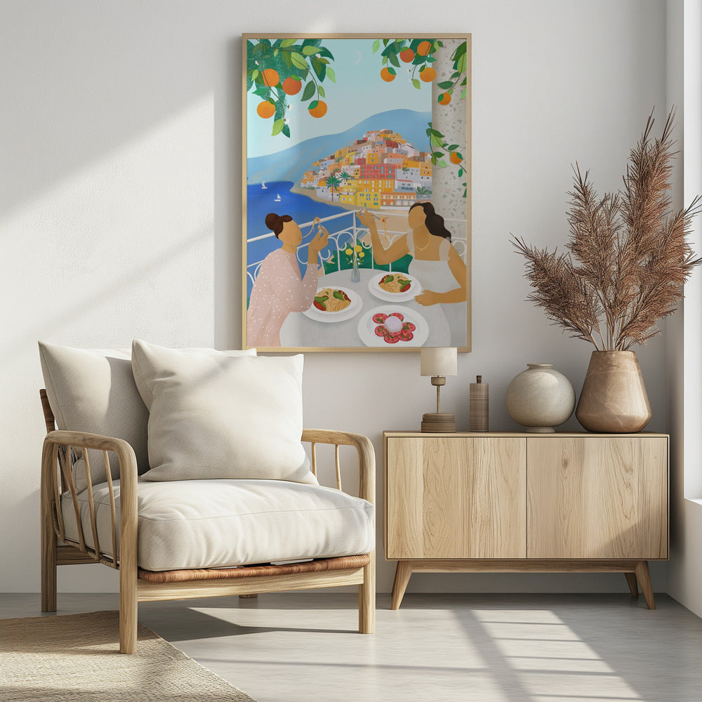 Girls in Positano | Poster