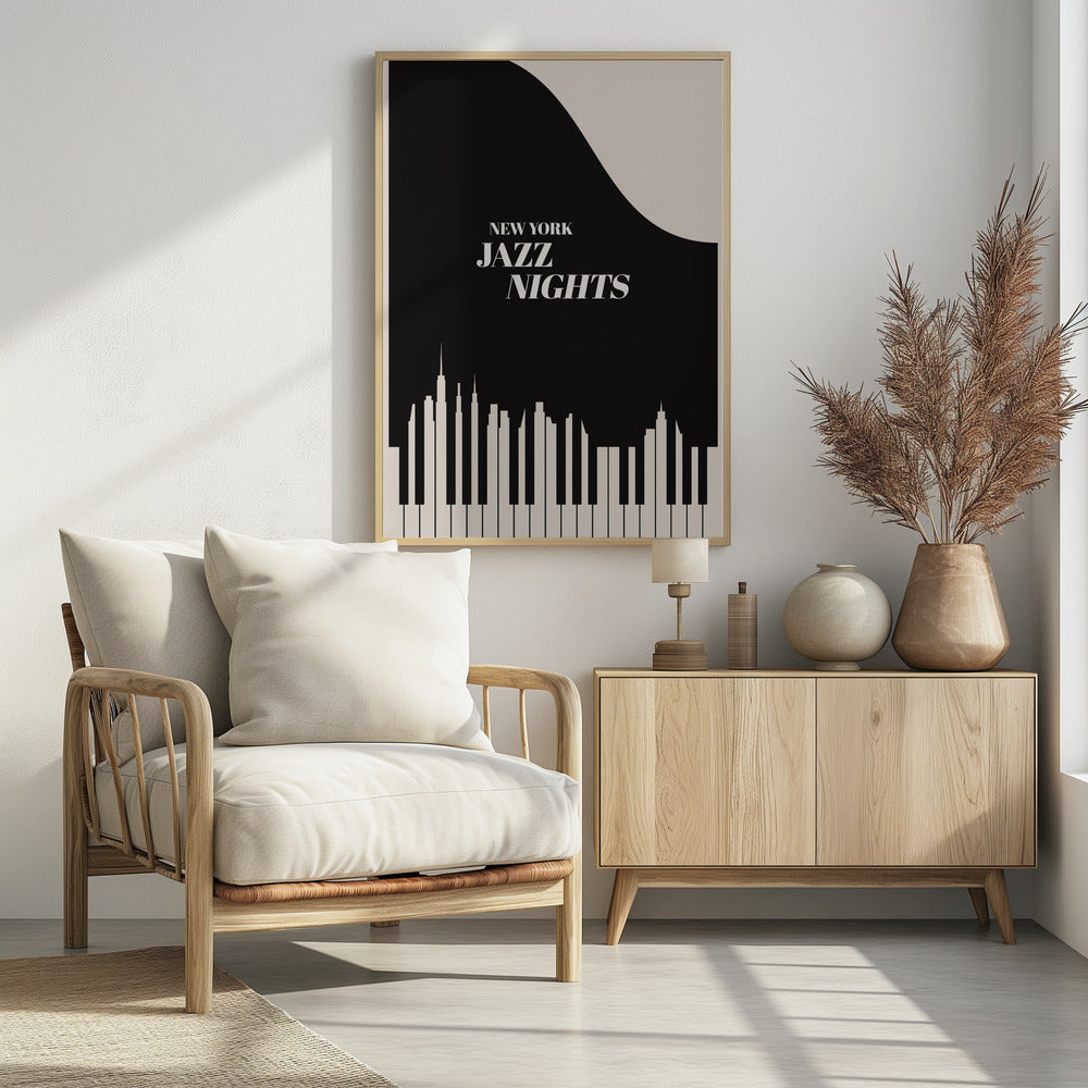 Jazz Nights NYC Schwarz | Poster
