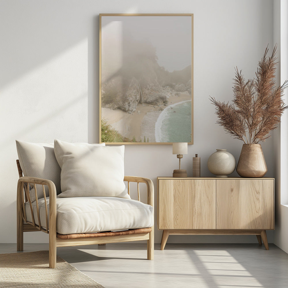 Misty Coastal Haven | Poster