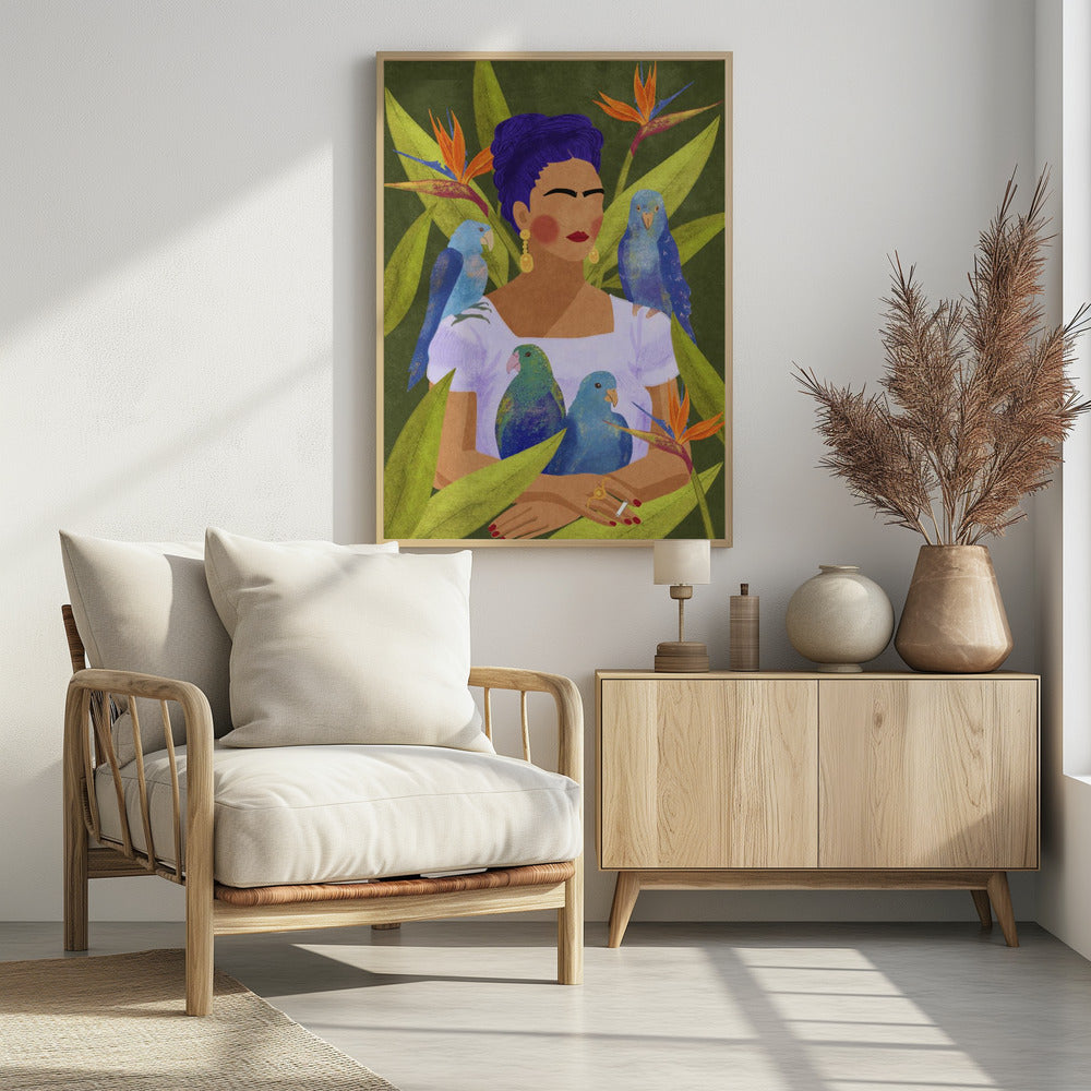 Frida and birds | Poster