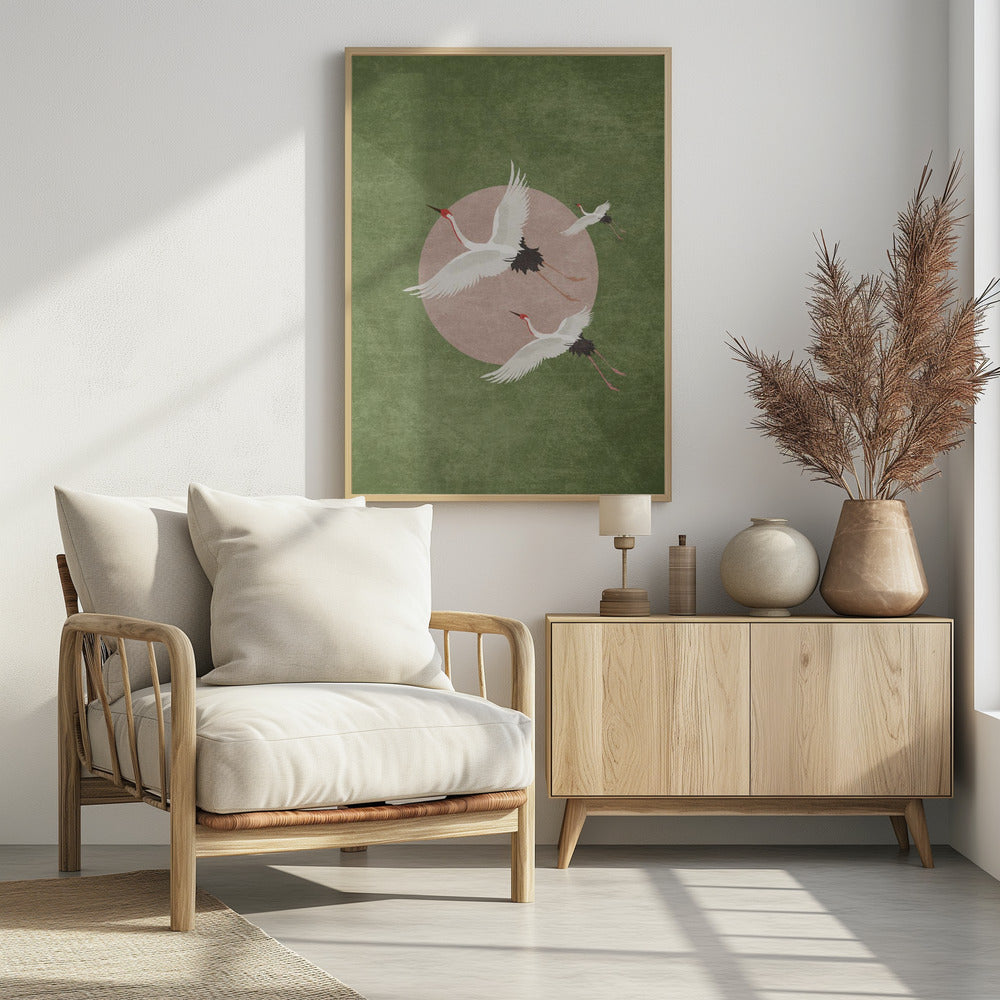 Kraniche im Flug | Poster