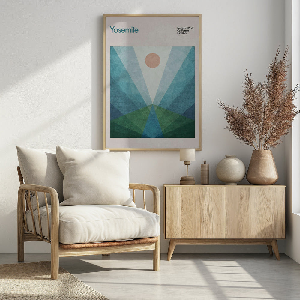 Geometrischer Sonnenaufgang | Poster