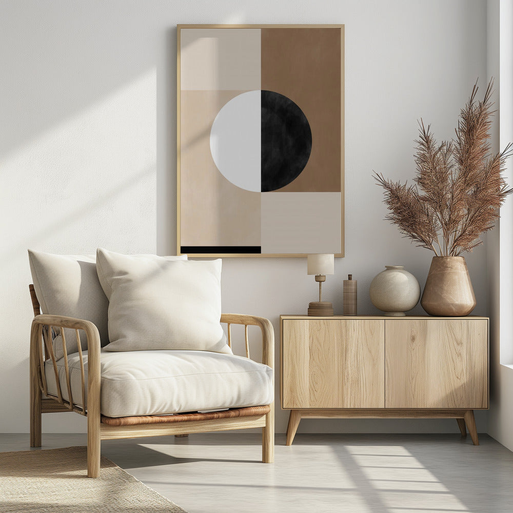 Geometrische Formen mit einem zentralen Kreis | Poster
