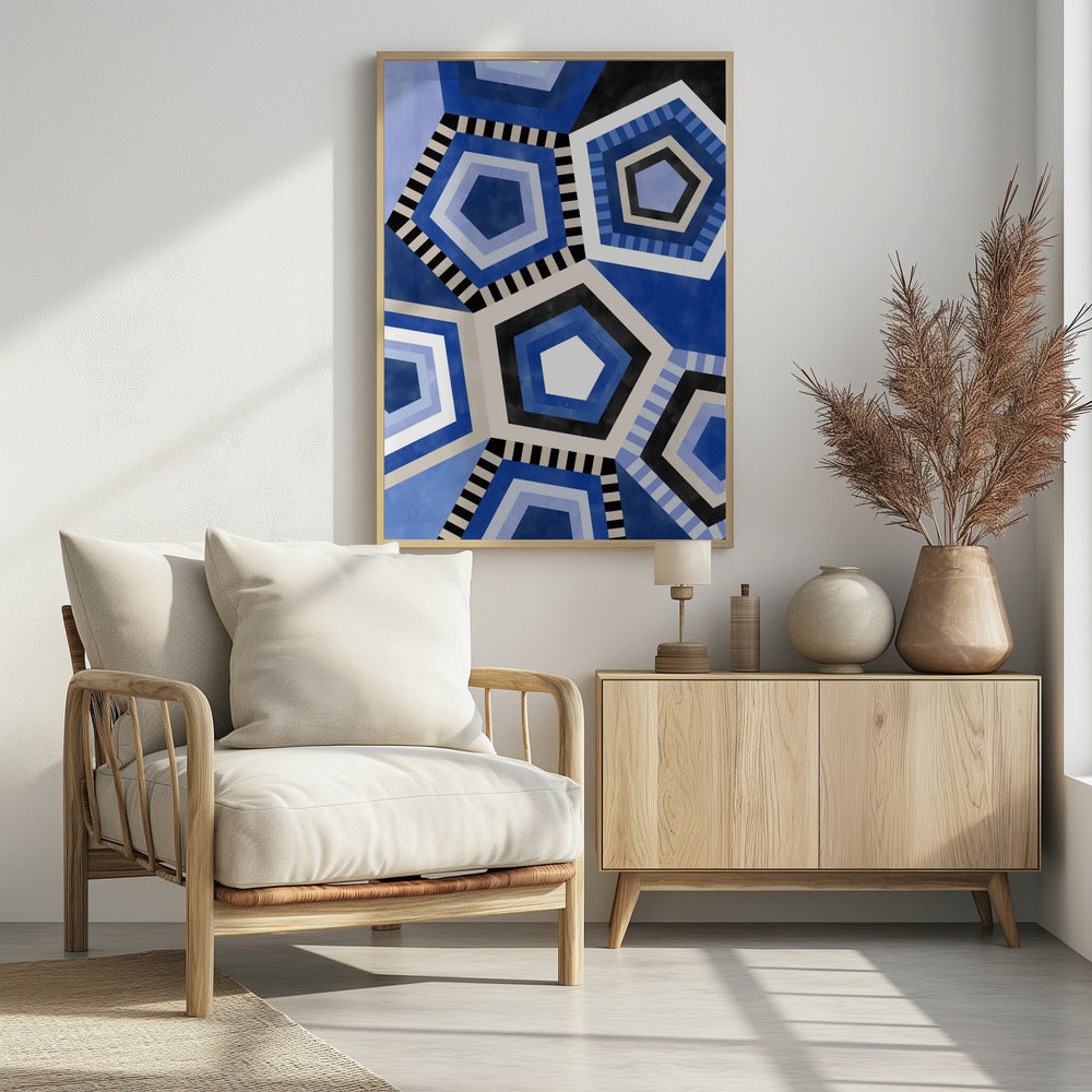 Geometric Pattern With Hexagonal Shape | Poster