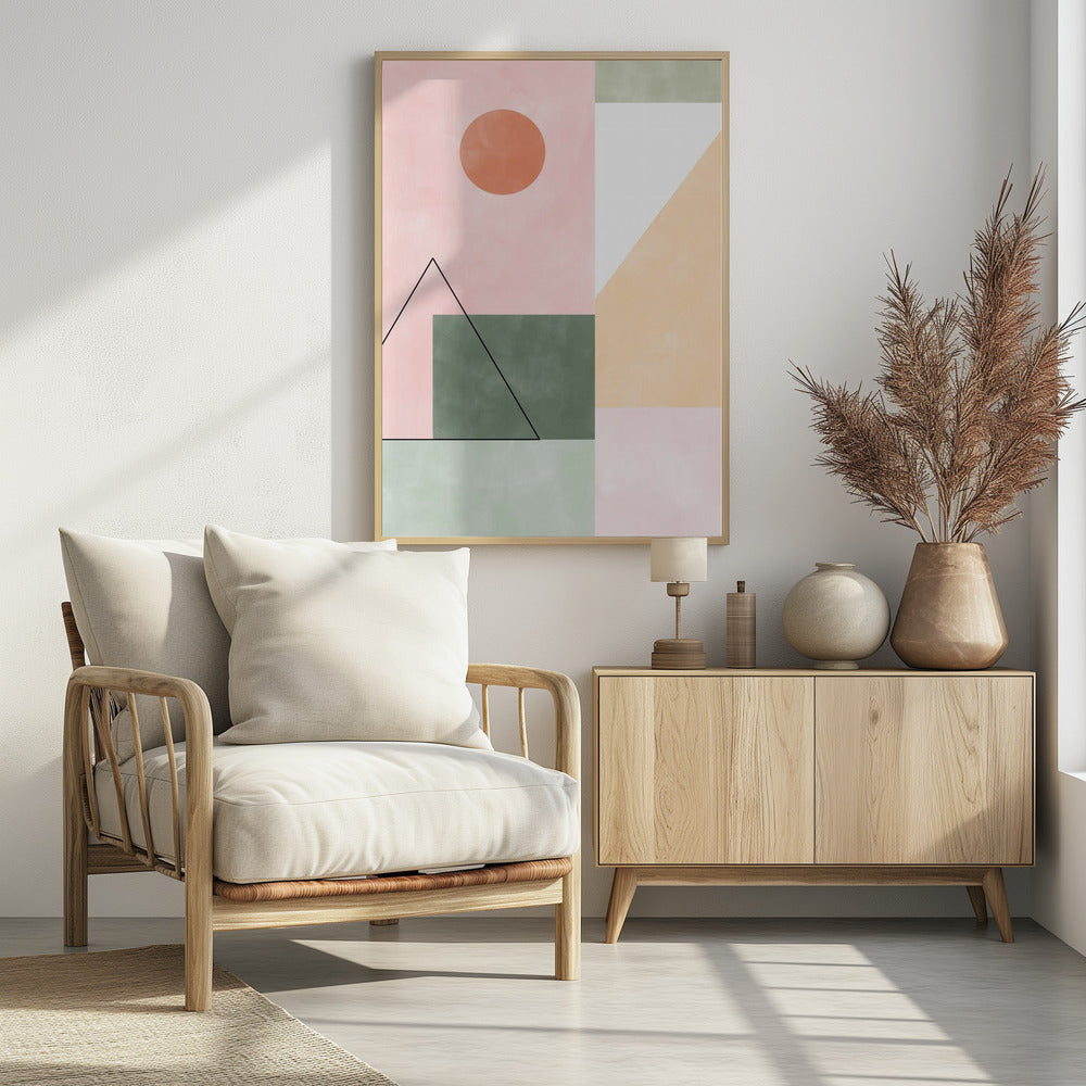 Pastelltöne mit minimalistischen Formen | Poster