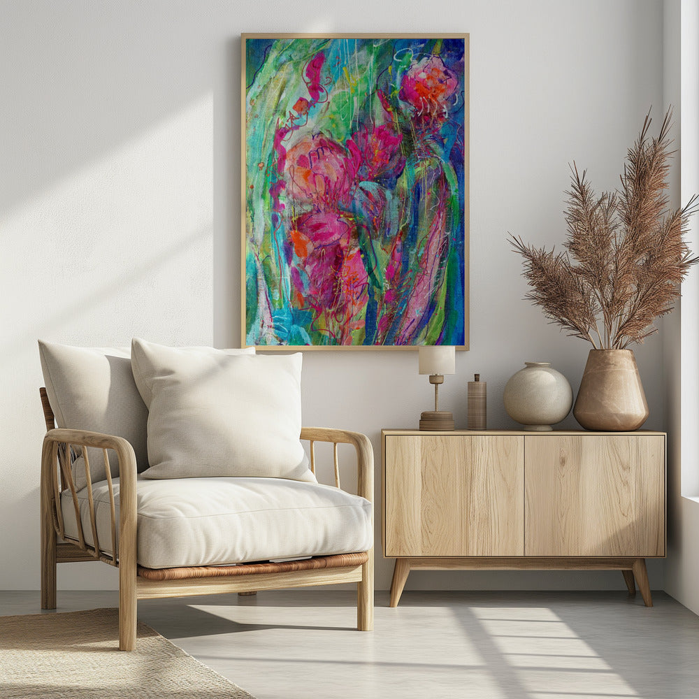 Impressionistisches Blumen-Abstraktes Poster