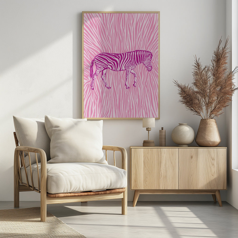 African Zebra striking camouflage | Poster