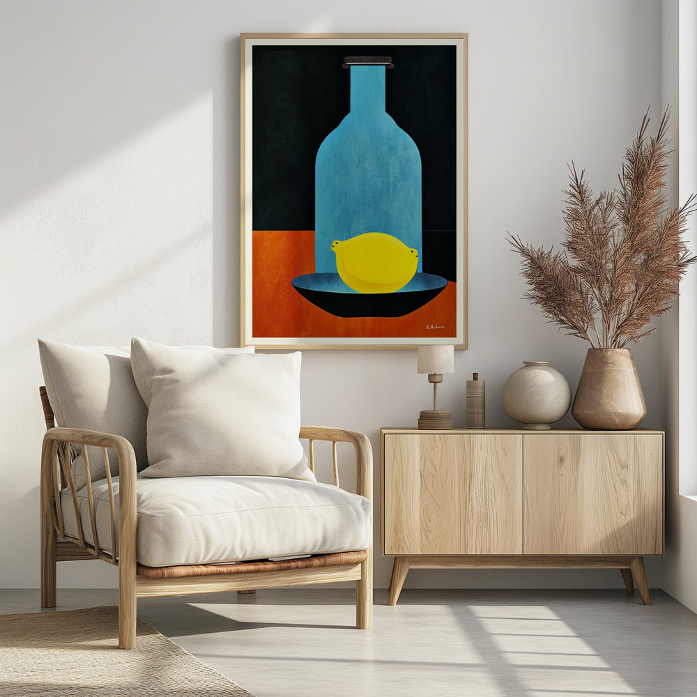 Flasche mit (einsamer) Zitrone: Skinny Bitch | Poster