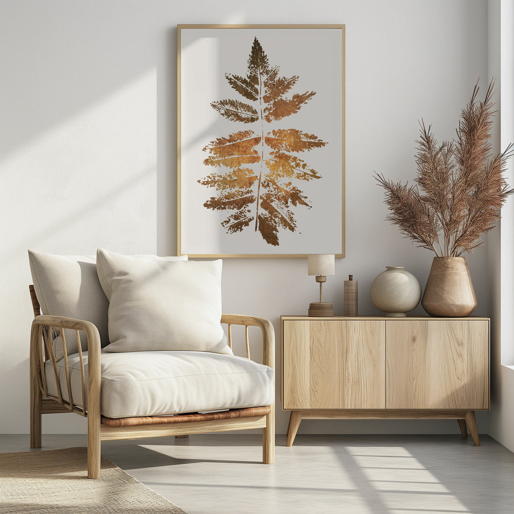 Eichenblatt-Druck (Gold) | Poster
