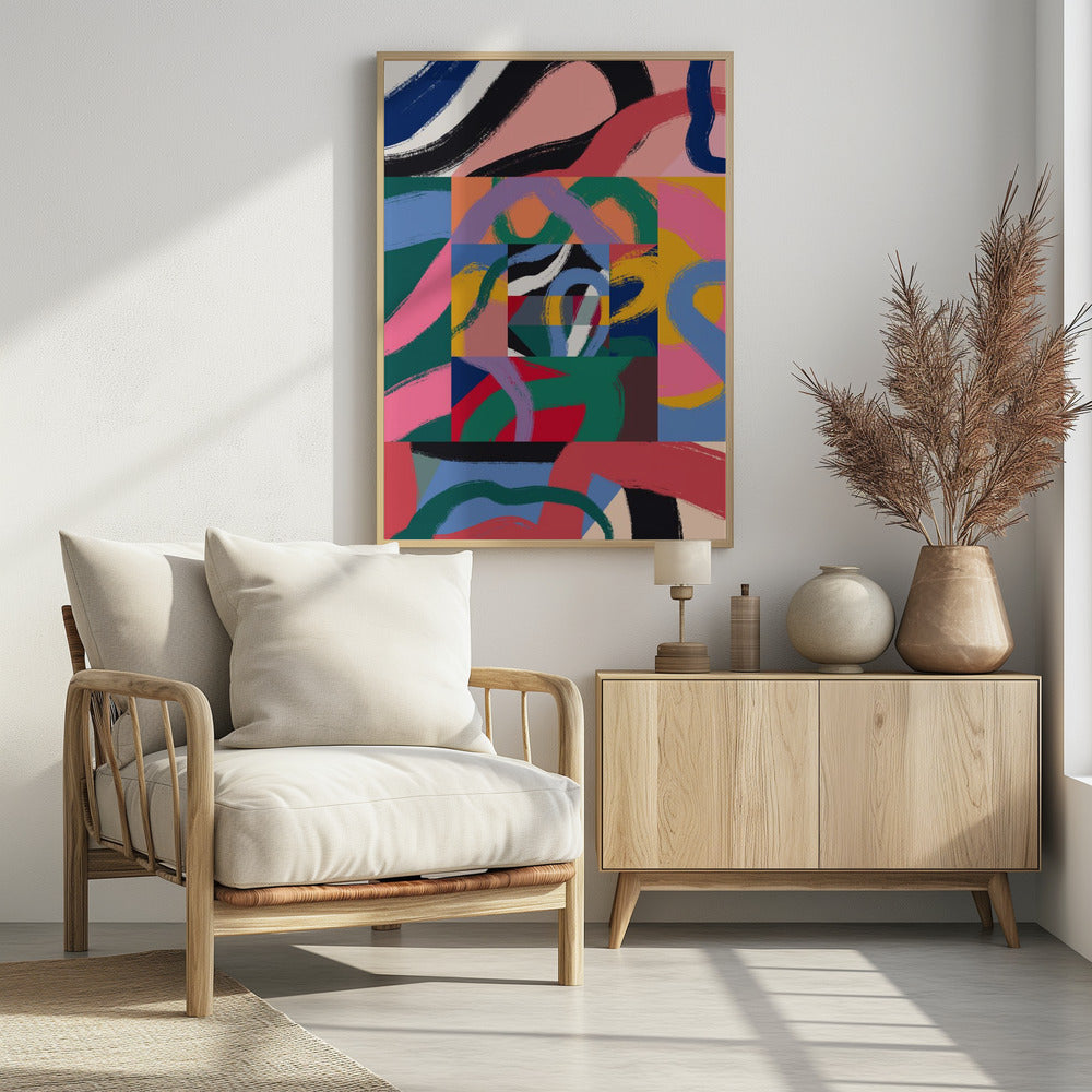 Colorful Line Ribbon Abstract | Poster