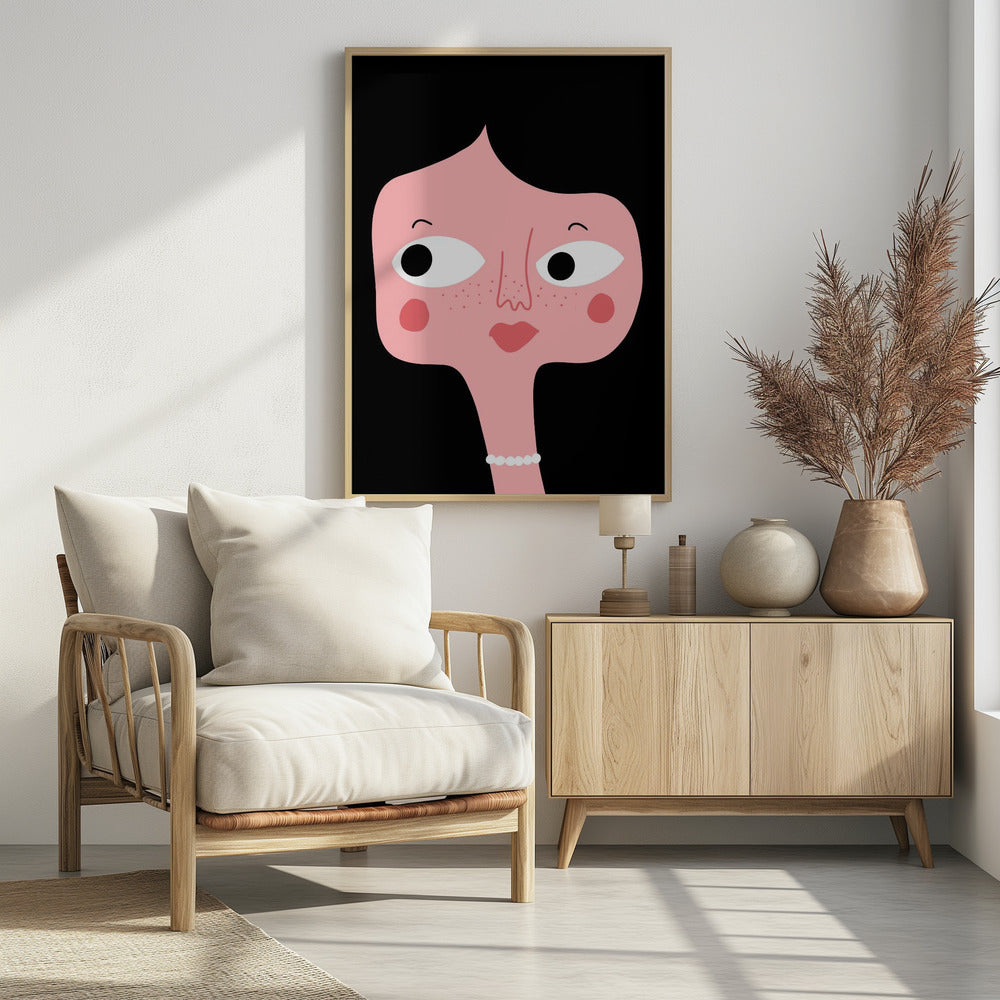Schrulliges rosa Gesicht | Poster