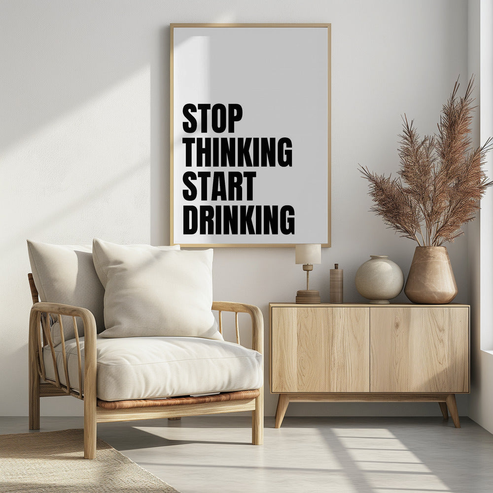 Abschalten, weitertrinken | Poster