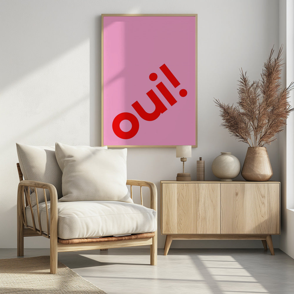 Oui in fetten Buchstaben | Poster