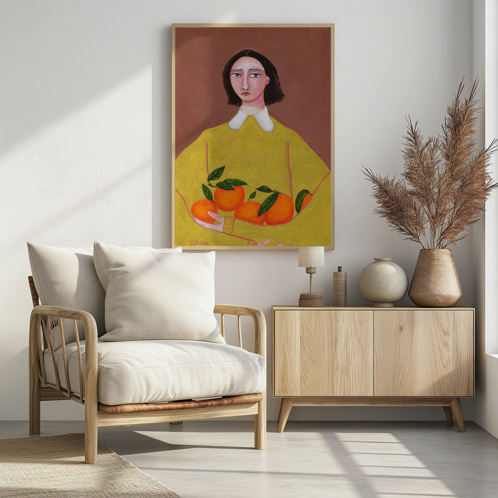 Dame mit Orangen | Poster
