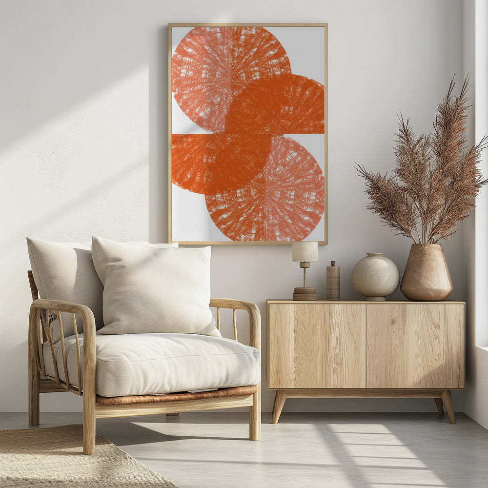 Orange Circle Fans 1 | Poster
