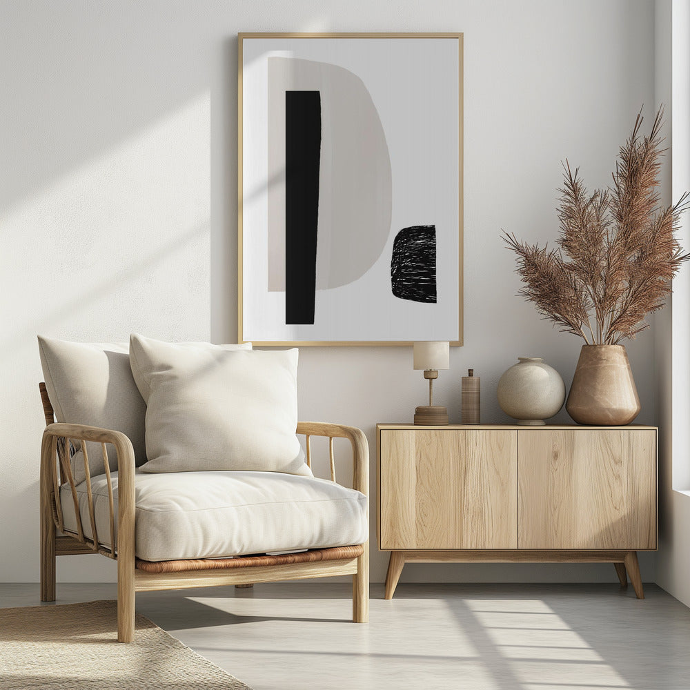 Geometrische Formen in Schwarz und Weiß | Poster