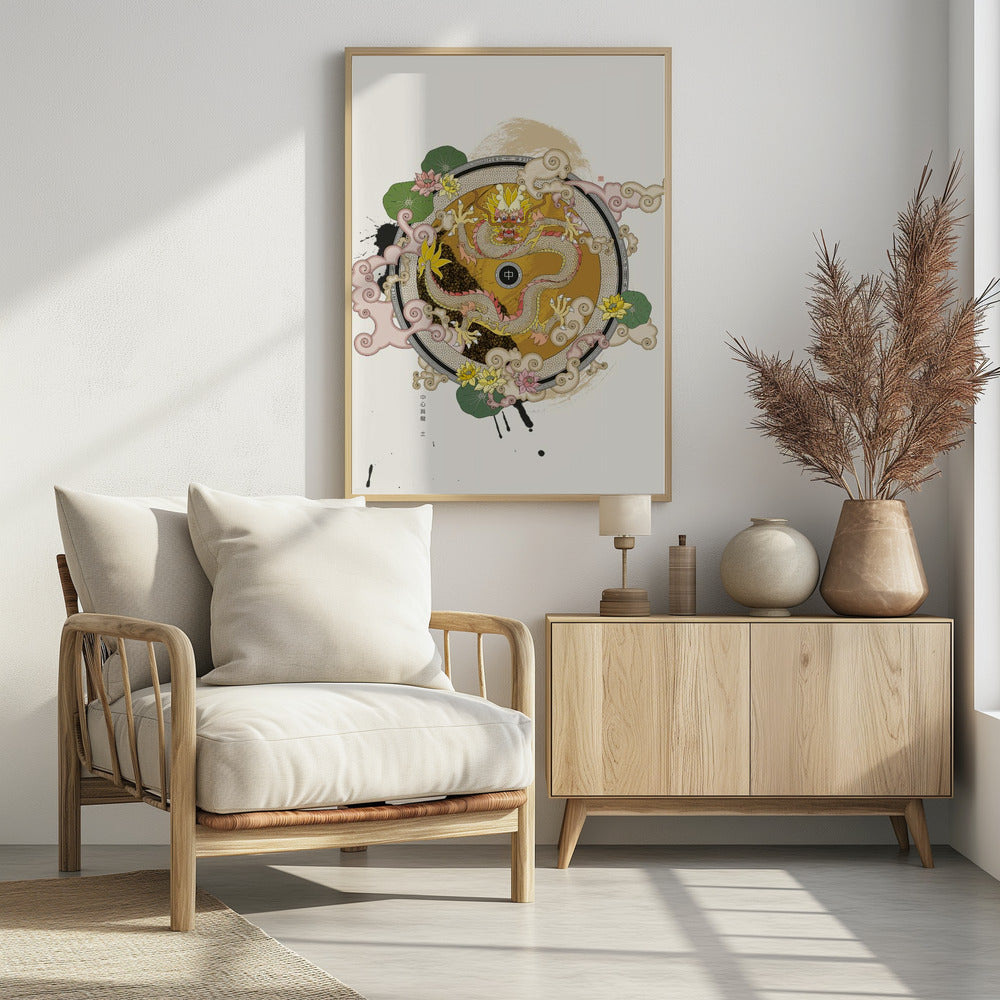 Gelber Drache der Mitte | Poster