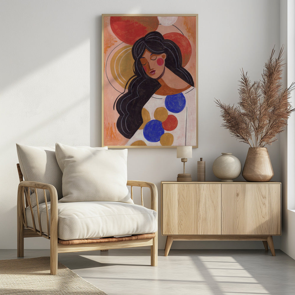 Frau in Gedanken | Poster