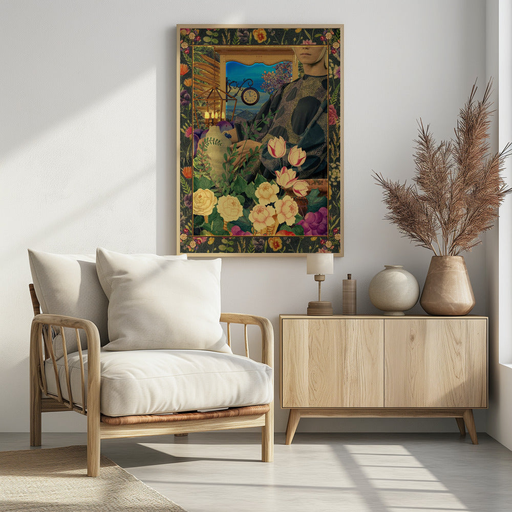 Surreale Blumenportal-Collage | Poster