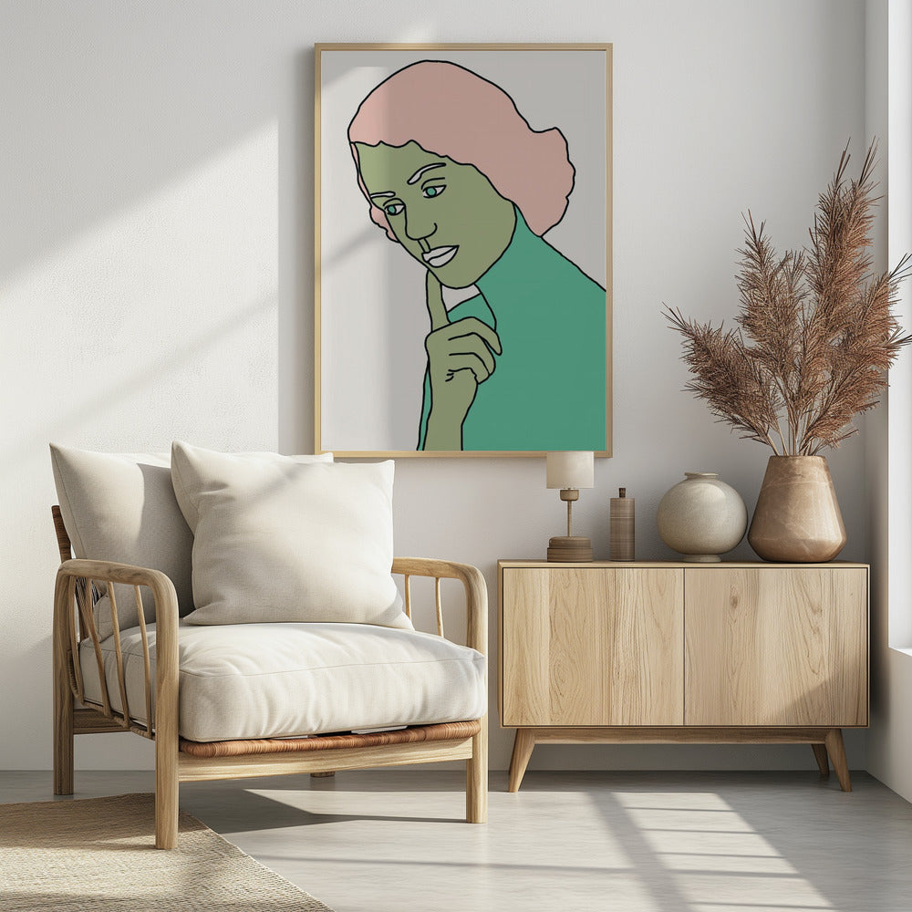 Dame denkt grün | Poster