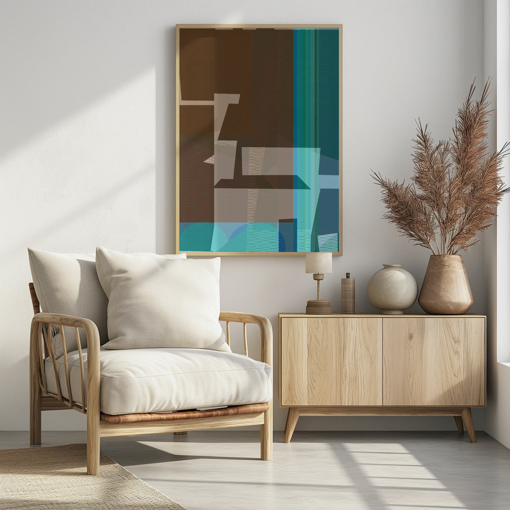 Braun Blau Gewebt 1 | Poster