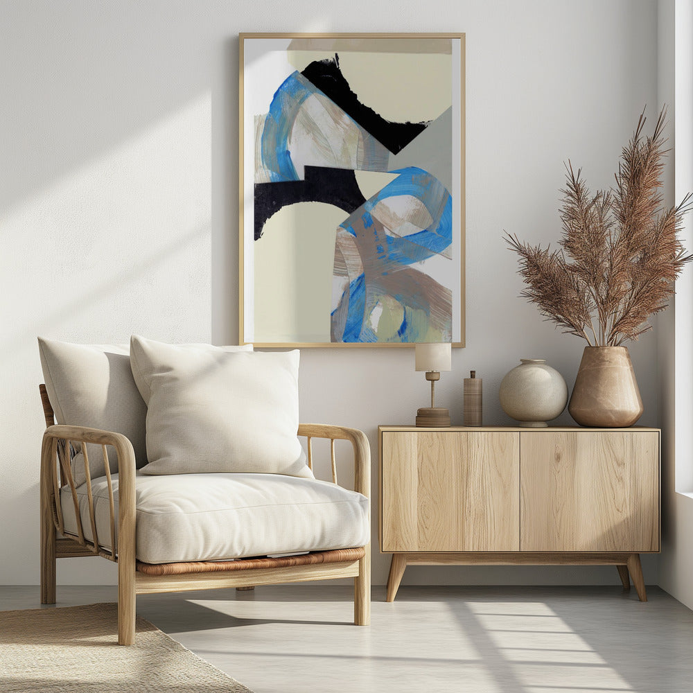 Blue Neutral Beige Black 1 | Poster
