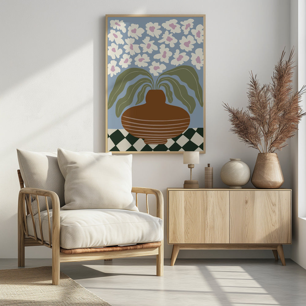 Retro Ton und Blume | Poster