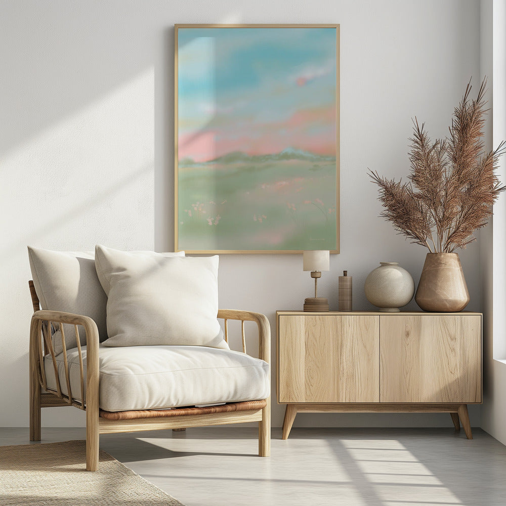 Verträumte Pastellwiese | Poster